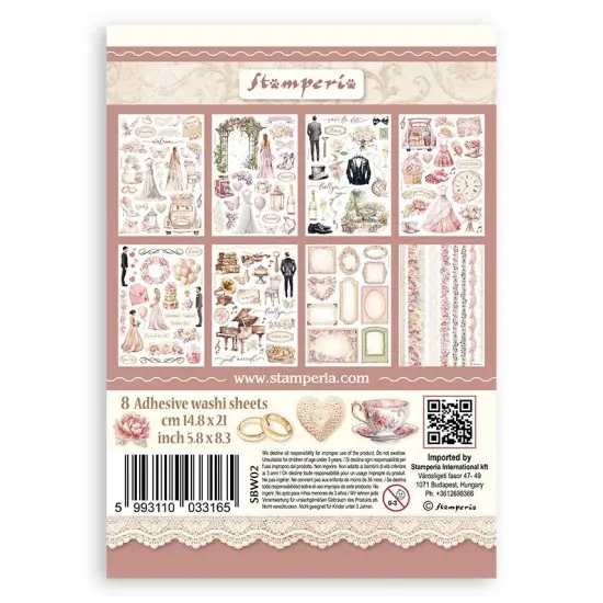 Stamperia A5 Washi Pad 8/Pkg-Romance Forever {2}