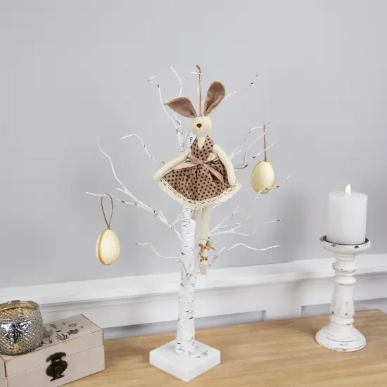 Northlight Plush Ballerina Bunny Hanging Easter Decoration- 13" - Brown Beige {3}