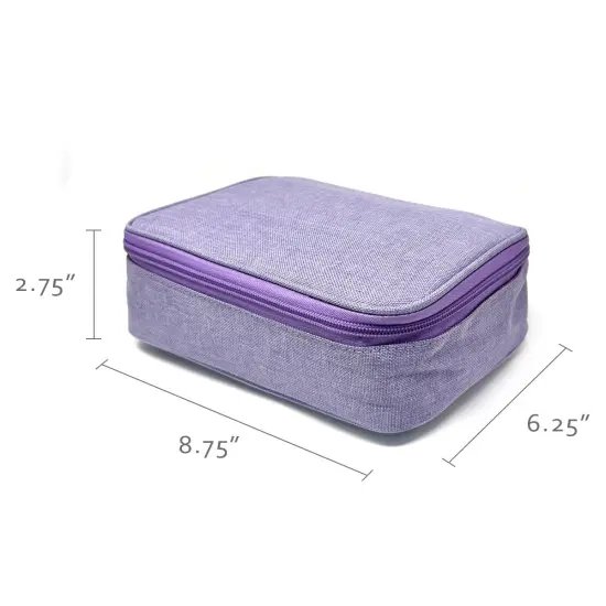 Wrapables Large Capacity 72 Slot Pencil Case for Colored Pencils, Stationery Pouch, Lavender {2}