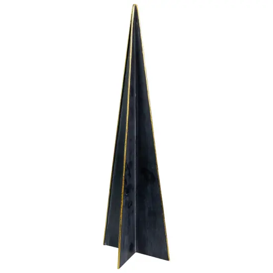 Northlight Triangular Christmas Tree Decoration - 15" - Blue and Gold {1}