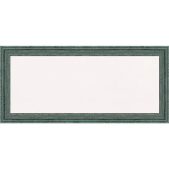 Upcycled Wood Framed Corkboard, White Cork Teal Grey {1}