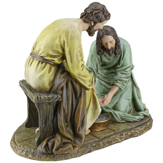 Roman Joseph's Studio Jesus Washing Feet Figure - 8" Brown {4}