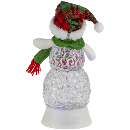 Northlight LED Lighted Acrylic Snowman Christmas Snow Globe - 11" Clear {5}