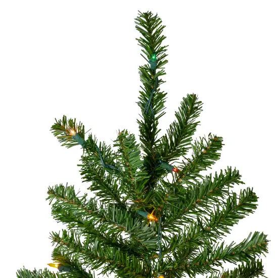 Northlight Pre-Lit Pencil Canadian Pine Artificial Christmas Tree - 7.5' - Multicolor Lights Green {6}