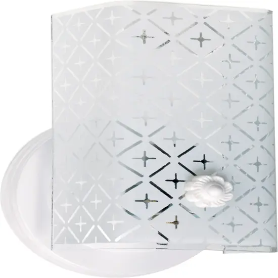 1-Light 7" Wall Mounted Vanity & Wall Light Fixture in White Finish {1}