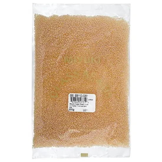 Miyuki 250g Transparent Round Seed Beads, 11/0 Lt Topaz AB #251 {3}