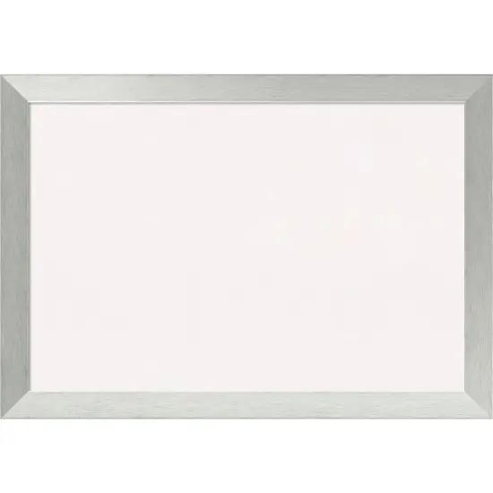 Brushed Sterling Silver Wood Framed Corkboard, White Cork {1}