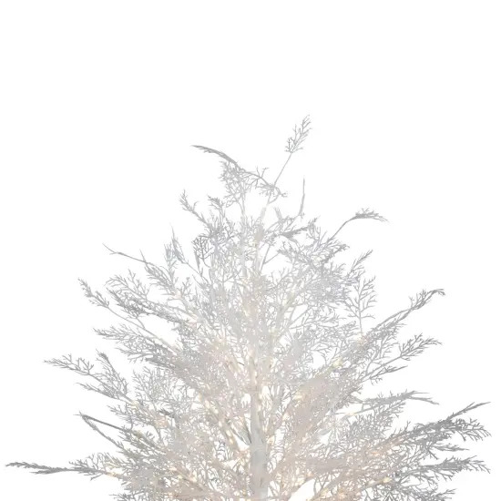 Northlight 5' LED Lighted White Lace Artificial Christmas Tree - Warm White Lights {5}