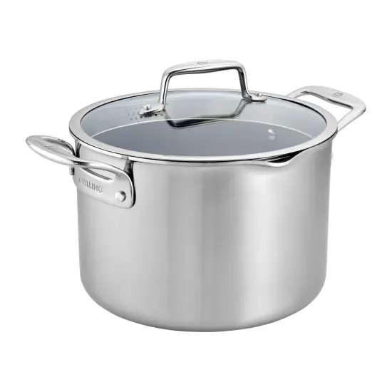 ZWILLING Clad CFX 8-qt Stainless Steel Ceramic Nonstick Stock Pot {1}