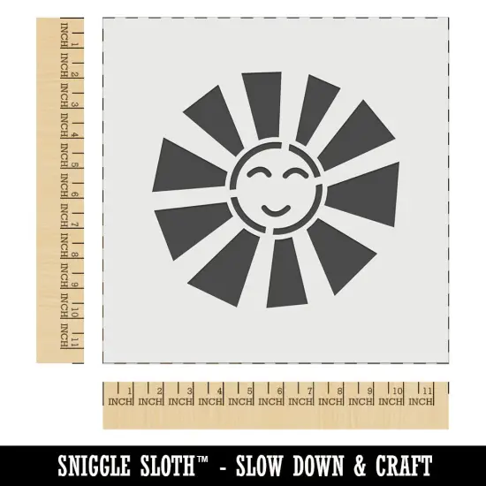 Smiling Sunshine Wall Cookie DIY Craft Reusable Stencil {1}