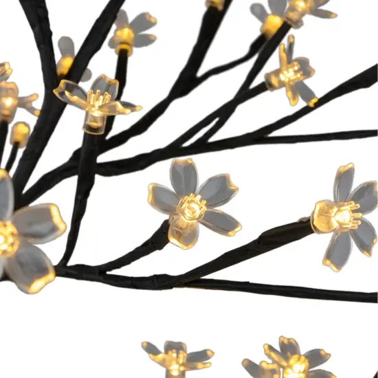 Northlight Pre-Lit Japanese Sakura Blossom Artificial Tree - 25" - Warm White LED lights Black {4}