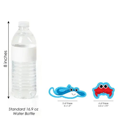 Big Dot of Happiness Under the Sea Critters - DIY Shaped Baby Shower or Birthday Party Cut-Outs - 24 Count {7}