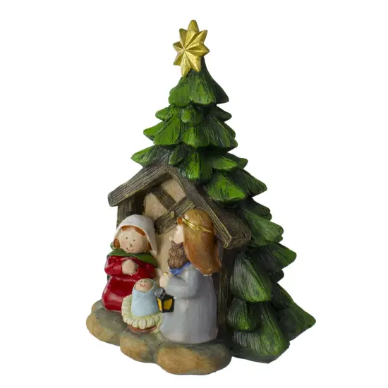 Northlight 9.25" Children's First Tabletop Nativity Scene Christmas Decoration Green {3}