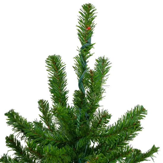Northlight Pre-Lit Medium Alpine Artificial Christmas Tree - 3' - Multi Lights Green {5}