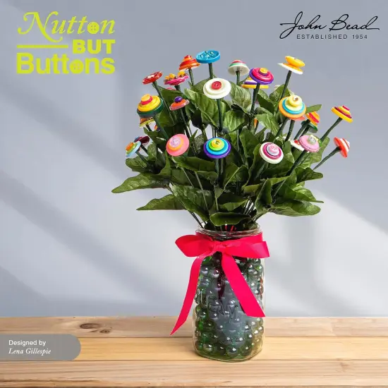 John Bead Nutton But Buttons Assorted Mixed Sizes, 130g Silver {4}