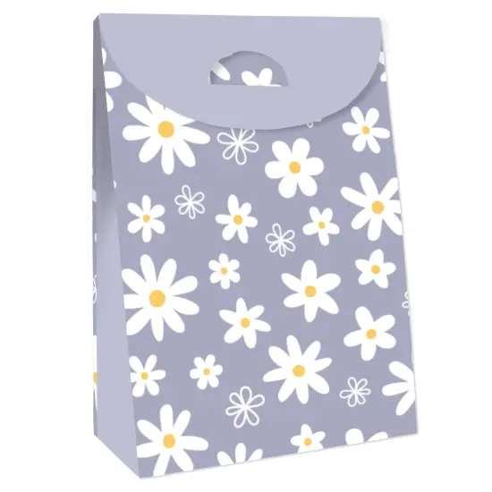 Big Dot of Happiness Purple Daisy Flowers - Floral Gift Favor Bags - Party Goodie Boxes - Set of 12 {4}
