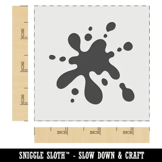 Paint Ink Blood Spatter Splat Drip Wall Cookie DIY Craft Reusable Stencil {6}