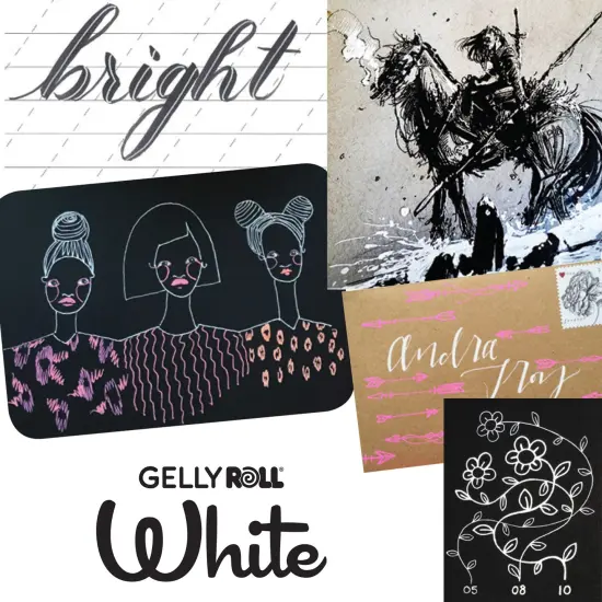 Sakura Gelly Roll Classic Fine Point Pens Cup 36/Pkg-White {3}