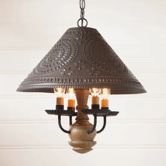 Wooden Homespun Shade Light in Pearwood {3}