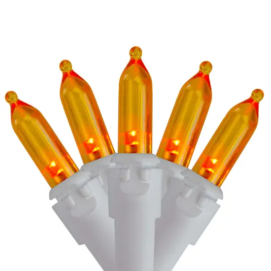 Northlight LED Mini Christmas Lights - Orange - 33' White Wire - 100ct {3}