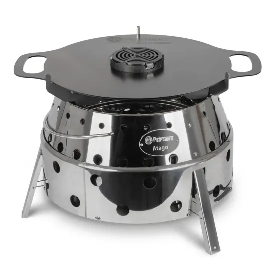 Petromax Atago Griddle Insert, for Atago Camp Grill, Direct Flame with Grill Marks, Outdoor Campsite Cooking a la Plancha {7}
