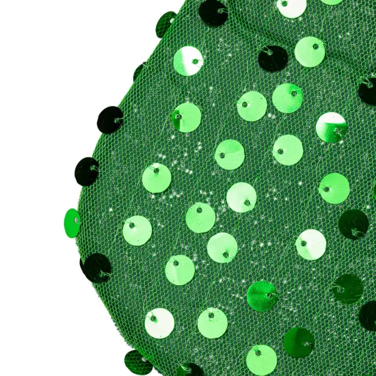 Northlight 20" Shiny Metallic Green Sequined Christmas Stocking with Velveteen Cuff {4}