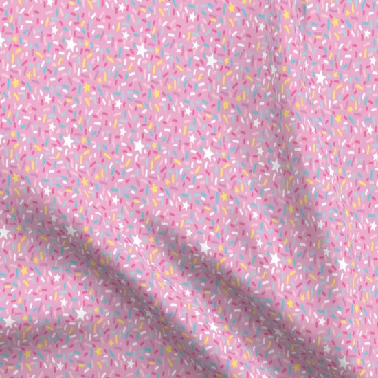 Various Fabrics by the Yard or Fat Quarter Sprinkles Ice Cream Stars Pink White Pastel Party Desert Donut Colorful Custom Printed Fabric by Spoonflower {5}