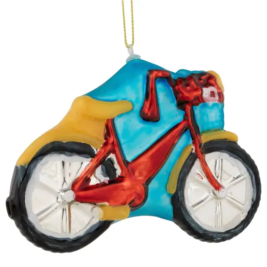 Northlight 5" Red Bicycle Glass Christmas Hanging Ornament {5}