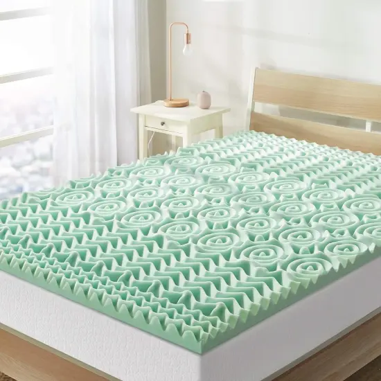 2 Inch 7-Zone Memory Foam Mattress Topper With Calming Aloe Infusion {1}