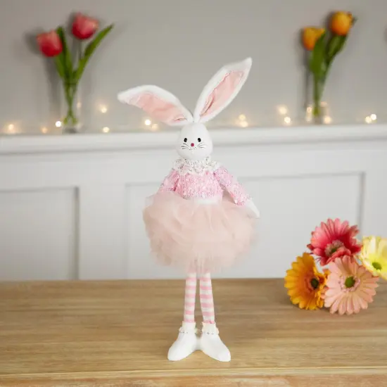 Northlight Ballerina Bunny Standing Easter Figure Decoration - 15" - Pink and White {3}