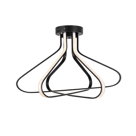 Dahlia 3 light in Black Flush mount {1}