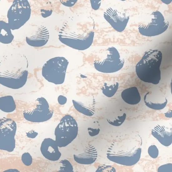 Various Fabrics by the Yard or Fat Quarter Coastal Neutral Shells Blue Beige Ocean Sea Sand Summer Pastel Custom Printed Fabric by Spoonflower {7}