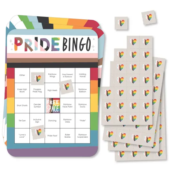 Big Dot of Happiness So Many Ways to Be Human - Bar Bingo Cards and Markers - Pride Party Bingo Game - Set of 18 {1}