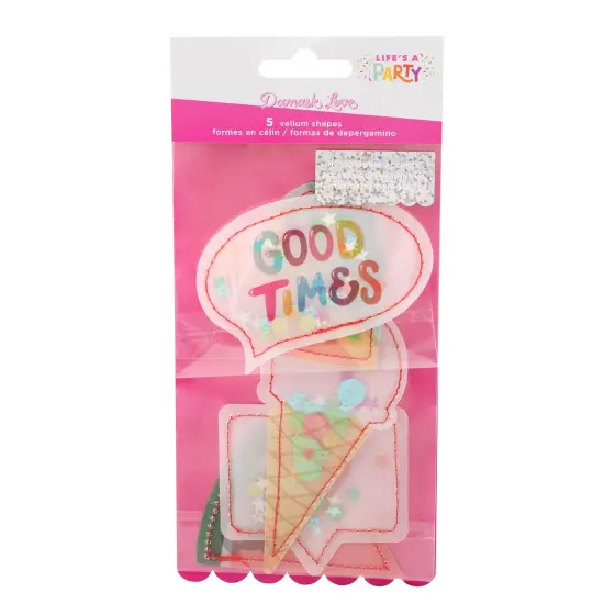 Damask Love Life's A Party Vellum Die-Cuts-Shapes {1}