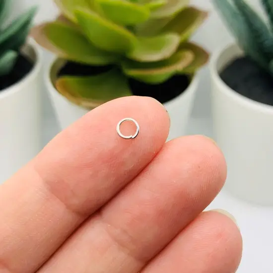 100, 500 or 1,000 Pieces: 4 mm Silver Plated Open Jump Rings, 21g {3}