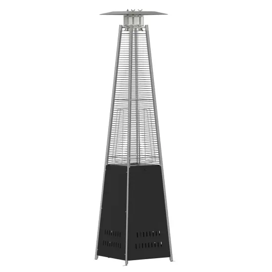 Merrick Lane Stainless Steel Pyramid Shape Portable Outdoor Patio Heater - 7.5 Feet Tall Bronze {6}