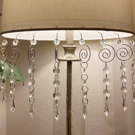 Wrapables Acrylic Hanging Crystal Bead Strands for Chandeliers, Garlands, Wedding Decorations, Christmas Tree Ornaments (20pcs) Icicle {3}