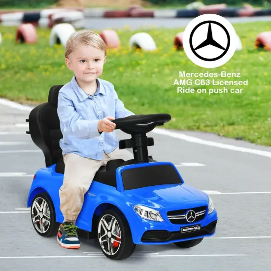 3-in-1 Mercedes Benz Ride-on Toddler Sliding Car White {7}