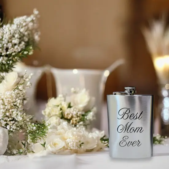 8oz Best Mom Ever Stainless Steel Flask {6}