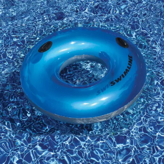 Swim Central Inflatable Swimming Pool Inner Tube Ring Float - 48" - Blue {3}