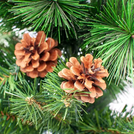 Northlight Mixed Pine and Pine Cones Artificial Christmas Tree in Jute Base - 39" Green {3}