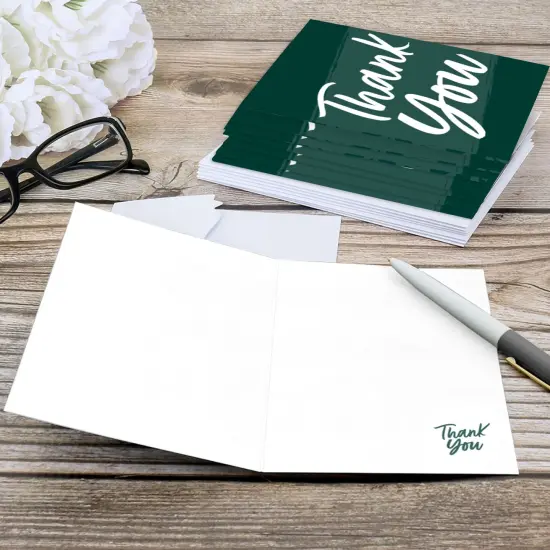 Big Dot of Happiness Emerald Elegantly Simple - Guest Party Favors Thank You Cards (8 count) {6}