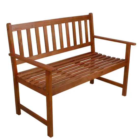 Northlight 48" Light Brown Acacia Wood Outdoor Patio Bench {3}