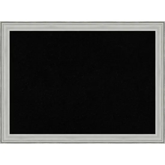 Bel Volto Silver Wood Framed Corkboard, Black Cork {1}