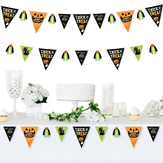 Big Dot of Happiness Jack-O'-Lantern Halloween - DIY Kids Halloween Party Pennant Garland Decoration - Triangle Banner - 30 Pieces {3}