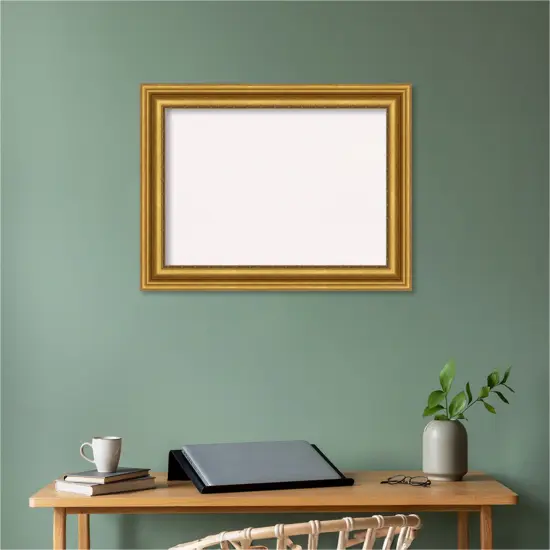 Parlor Framed Corkboard, White Cork Gold {6}