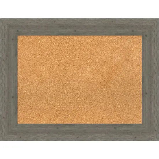 Fencepost Wood Framed Corkboard, Natural Cork Fencepost Grey {7}
