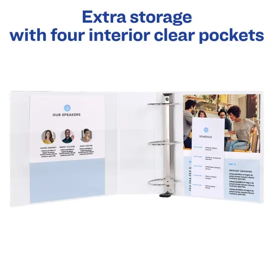 Avery Heavy-Duty View 3 Ring Binder, 4" One Touch EZD Rings, 4.5" Spine, 1 Chartreuse Binder (79812) {6}