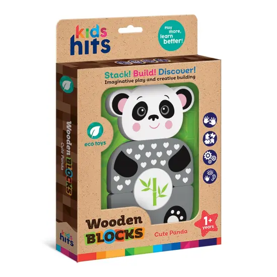 Kids Hits: Wooden Toy - Unleash Creativity with the Cute Panda Build-and-Match Game! {6}
