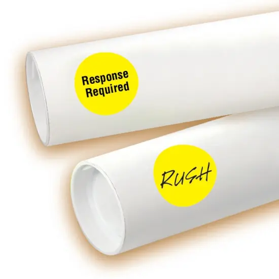 Avery Printable Color-Coding Labels, Removable Adhesive, 1-1/4" Round, Neon Yellow, 400 Labels (5499) {3}